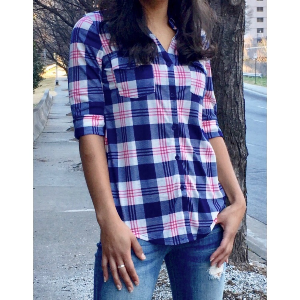 Soft Plaid Button Down Shirt